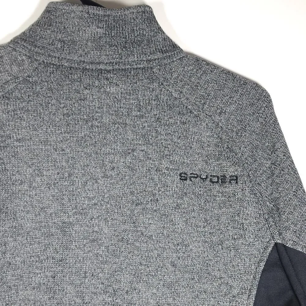 Spyder Men's Outbound M Gray Black 1/2 Zip Outdoor Core Jacket Pullover Sweater